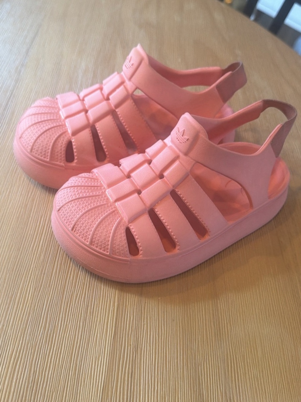 adidas Kids Pink Jelly Fisherman-Style Sandals